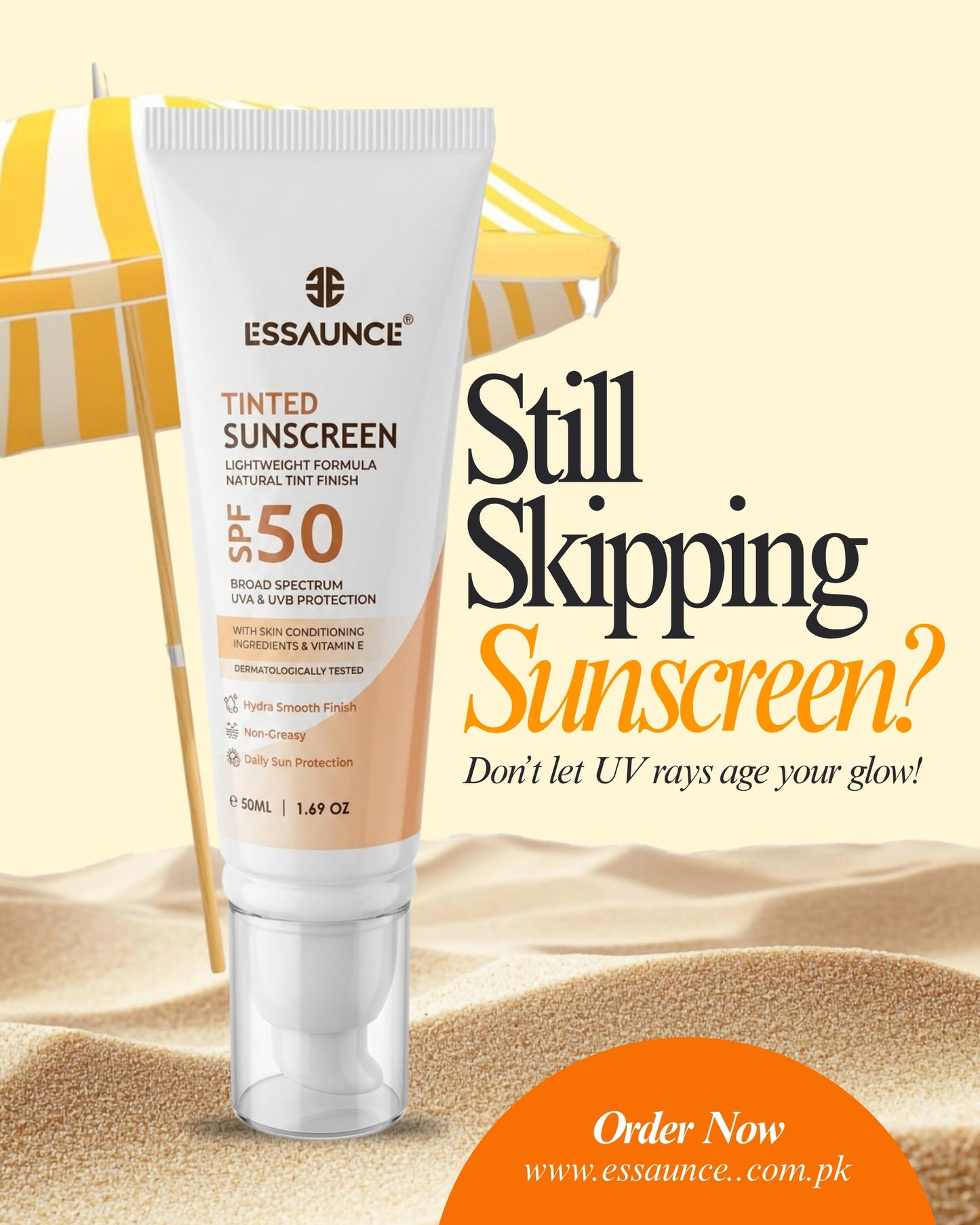 Tinted Sunscreen SPF 50 | 50ML  - Essaunce Uk