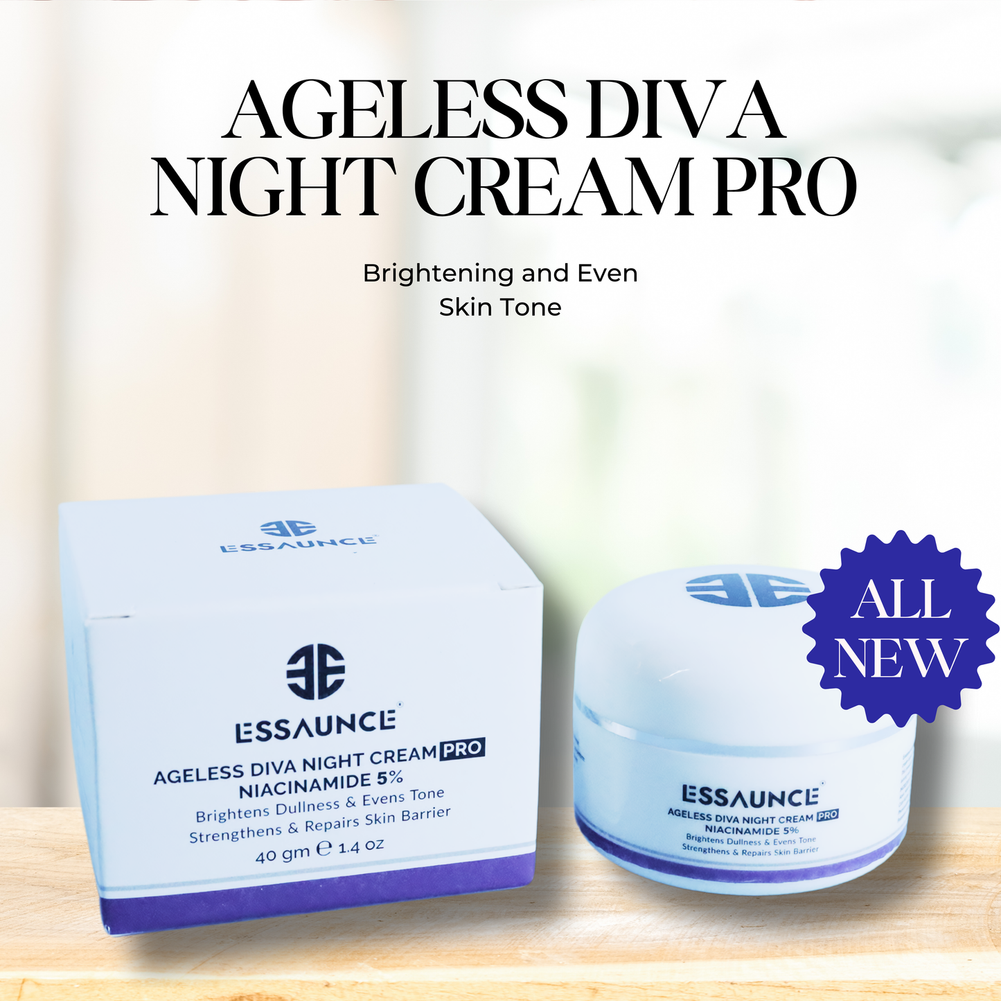 Ageless Diva Night Cream PRO (Niacinamide 5%)